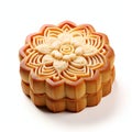 Chinese moon cake isolated on white background Royalty Free Stock Photo