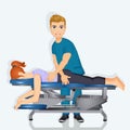 Chiropractic treatment and adjustment Royalty Free Stock Photo