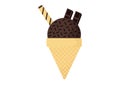 Illustration of chocolate ice cream