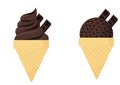 Illustration of chocolate ice cream