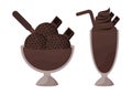 Illustration of chocolate ice cream 2