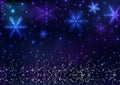 Christmas neon snowflake background