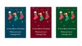 Christmas card design color variation
