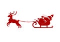 Christmas deer with sled with gifts