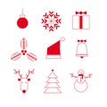 Christmas geometric icons