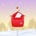 Christmas letter in winter