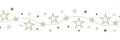 Illustration of a Christmas poster with stars and string lights isolated on a white background Royalty Free Stock Photo