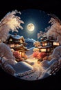 Illustration, christmas, snow, wallpaper for your home and office