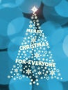 Christmas tree decal with Merry Christmas greetings