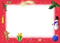 Handdrawn Christmascard template Royalty Free Stock Photo