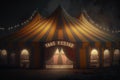 Illustration of a circus tent in retro style. AI generative illustration Royalty Free Stock Photo