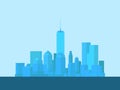 illustration of a city view with tall buildings Royalty Free Stock Photo