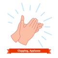 Illustration of clapping applauding hands