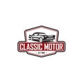 Illustration classic car logo template Royalty Free Stock Photo