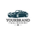 Illustration classic car logo template Royalty Free Stock Photo