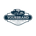 Illustration classic car logo template Royalty Free Stock Photo