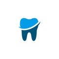 Illustration of clean dental tooth logo design template Royalty Free Stock Photo