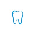 Illustration of clean dental tooth logo design template Royalty Free Stock Photo