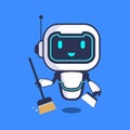 Illustration Cleaning Robot Character Vector Technology