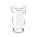 Illustration of Clear Glass Filled with Water on White Background Art Royalty Free Stock Photo