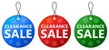 Clearance sale tag icon design set Royalty Free Stock Photo