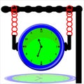 illustration clock for unique timekeeping