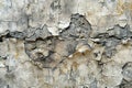 A closeup of the concrete wall texture, showcasing its rough and worn surface with visible veining patterns and subtle grey t Royalty Free Stock Photo