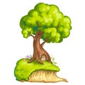 Illustration of a closeup tree