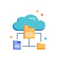 Cloud Computing Data Management: Networked Folders for File Sharing and Backup Royalty Free Stock Photo