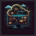 Illustration of cloud computing