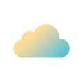 Illustration of a cloud with a gradient color scheme, transitioning from a soft yellow to Royalty Free Stock Photo