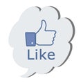 Facebook like thumb up sign