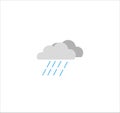Illustration of cloud and rain weather icon isolated on a white background Royalty Free Stock Photo
