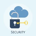 Illustration of cloud security concept Royalty Free Stock Photo