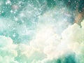 Illustration of clouds sky background. Blurred