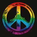 Illustration of the CND symbol in rainbow colors