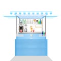 Illustration of cocktails kiosk