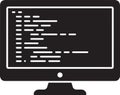 Illustration of coding screen display showing lines of code for software developer Royalty Free Stock Photo