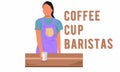 Illustration of coffee shop Royalty Free Stock Photo