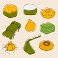 illustration Thai desserts