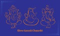 collection of line art Lord Ganpati for Ganesh Chaturthi festival of India