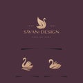 Illustration Collection Set Inspiration Beauty Swan Design Vector Royalty Free Stock Photo