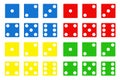 Illustration of color dice