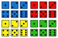 Illustration of color dice