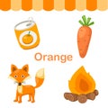 Illustration of color orange group