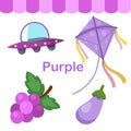 Illustration of color purple group