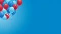 Illustration of colored balloons on a blue background 1 Royalty Free Stock Photo