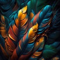 Illustration of colored bird feathers texture for background Royalty Free Stock Photo