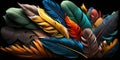 Illustration of colored bird feathers texture for background Royalty Free Stock Photo