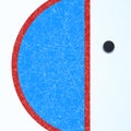 Hockey surface with puck